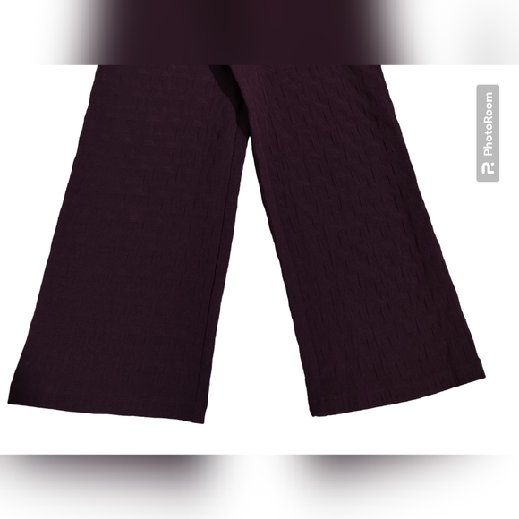 New Anthropologie Jumpsuit Eva Franco textured mock neck plum color size XS - Picture 11 of 17